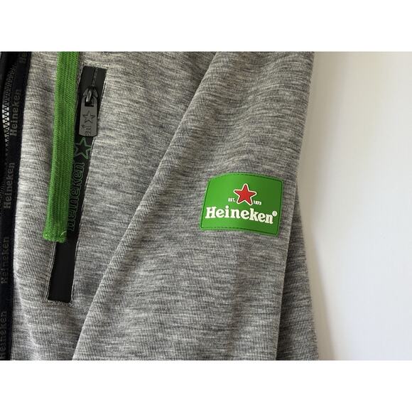 Heineken Official Merchandise Gray Hoodie, Size S, Men’s Casual Jacket - Picture 12 of 16